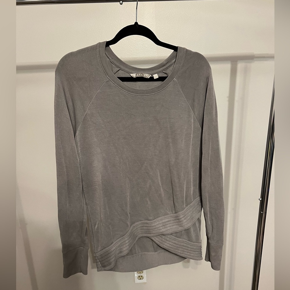 ATHLETA grey crew neck